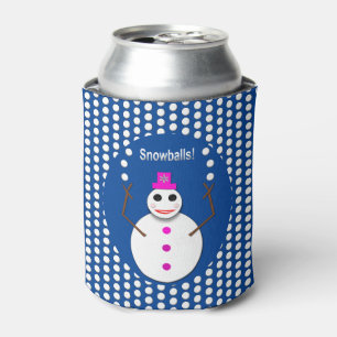 Weihnachts-Snowlady Juggling Snowballs Funny Dosenkühler