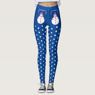 Weihnachts-Snowlady Juggling Snowballs Funny Leggings
