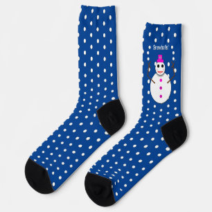 Weihnachts-Snowlady Juggling Snowballs Funny Socken