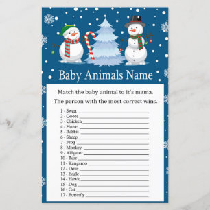 Weihnachts Snowman Baby Animes Name Spiel