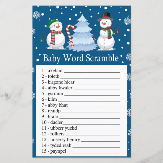 Weihnachts-Snowman-Baby-Wortspiel (Vorderseite)