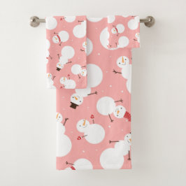 Weihnachts-Snowman-Badehandtuch-Set Badhandtuch Set