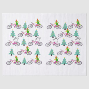 Weihnachts-Snowman Elf Tissue Paper Bicycle Seidenpapier