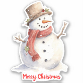 Weihnachts-Snowman-Festive Custom-Cut Vinyl Sticke Aufkleber