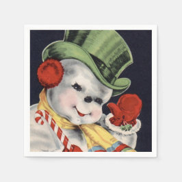 Weihnachts-Snowman Holiday Papierservietten