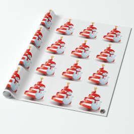 Weihnachts-Snowman Matte Wrapping Paper Geschenkpapier
