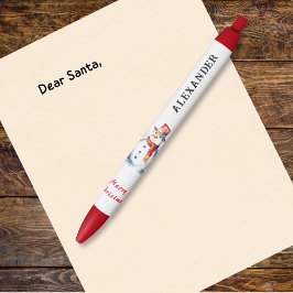 Weihnachts Snowman Picture Feiertage Kinder Kugelschreiber