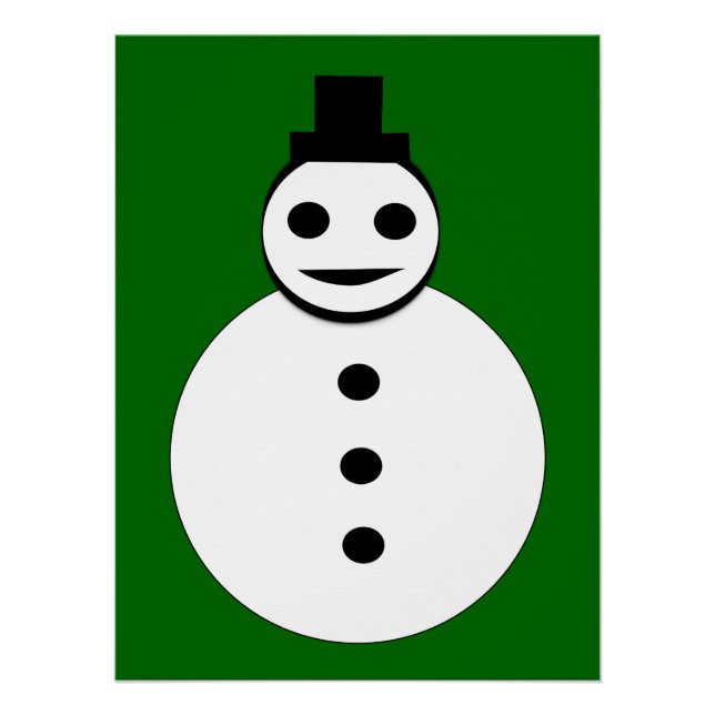 Weihnachts-Snowman-Poster lächeln Poster (Vorderseite)