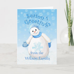 Weihnachts-Snowman-Saison-Grußkarte Feiertagskarte