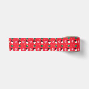 Weihnachts-Snowman-Schneeflocken Satinband
