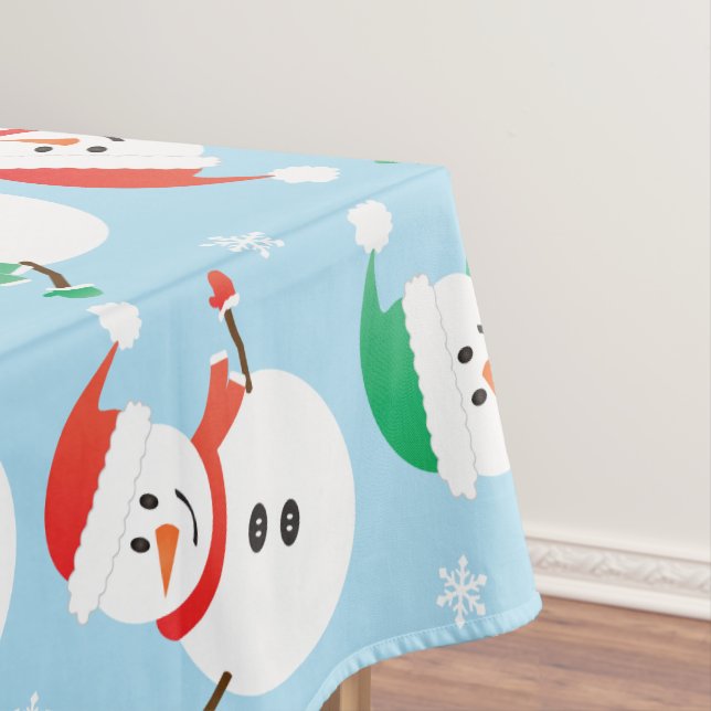 Weihnachts Snowman Snowflake Muster Tischdecke (Beispiel)