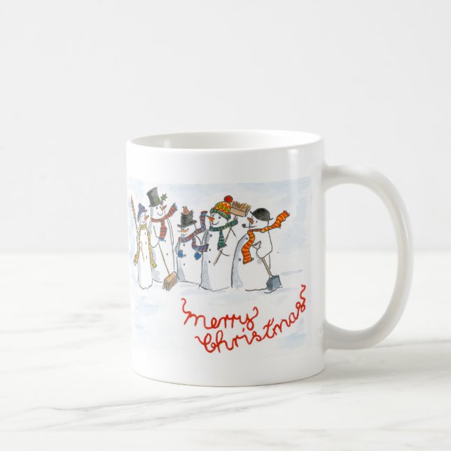 Weihnachts-Snowmen-Ringer-Tasse Tasse (Rechts)