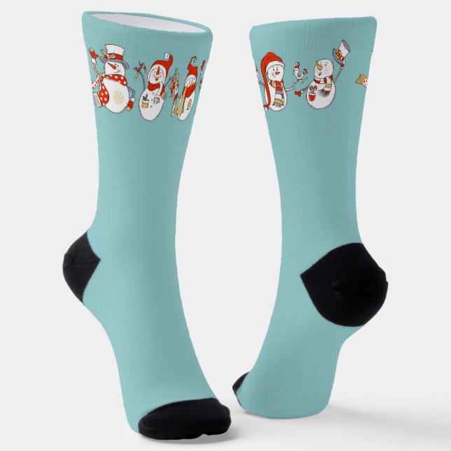 Weihnachts-Snowmen-Socken Socken (Gewinkelt)