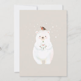 Weihnachts-Snowy-Bären-Hugs Feiertagskarte