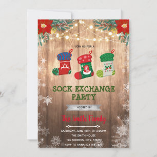 Weihnachts-Socken-Tausch-Einladung Einladung