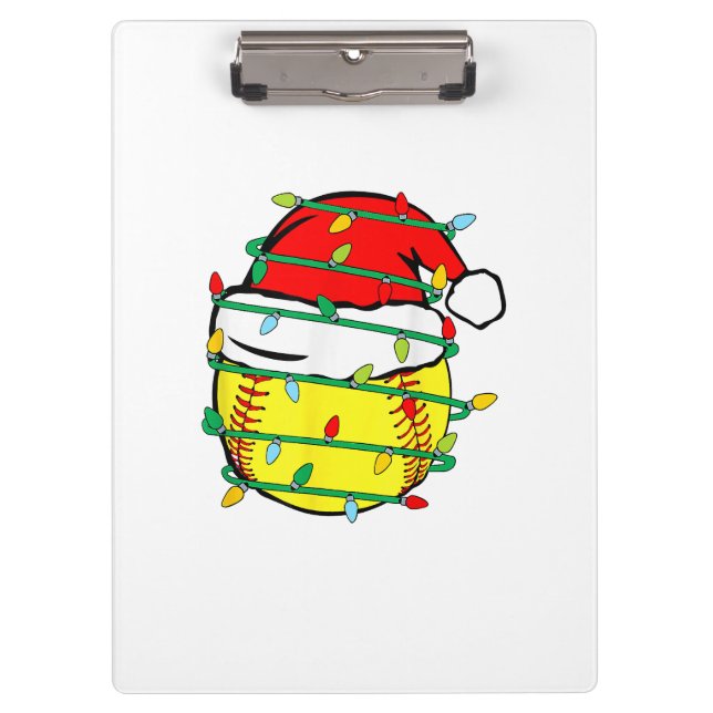 Weihnachts-Softball  Klemmbrett (Vorderseite)