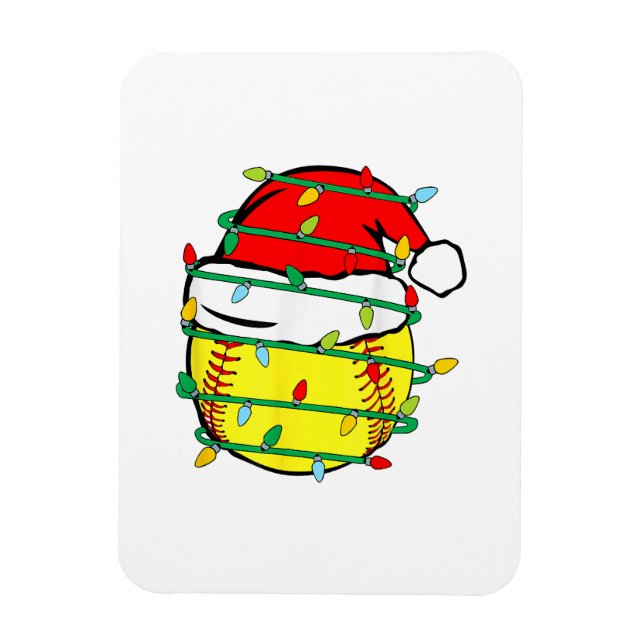 Weihnachts-Softball Magnet (Vertikal)