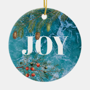 Weihnachts Sommer Ocean Beach Freude Keramik Ornament