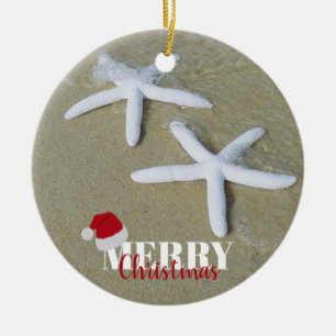 Weihnachts Sommer Starfish Beach Xmas Keramik Ornament
