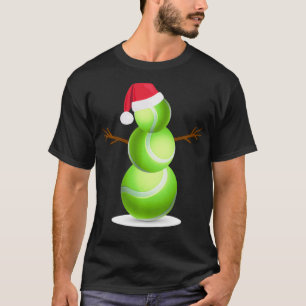 Weihnachts Sommer Tennis Snowman Party Geschenk T-Shirt