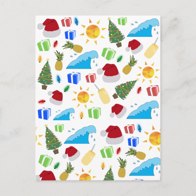 Weihnachts Sommerurlaub Feiertagspostkarte (Vorderseite)