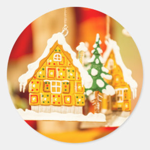 Weihnachts-Sonderlieferung vom Weihnachtsmann Runder Aufkleber