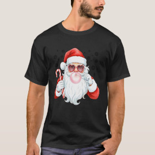 Weihnachts-Sonnenbrille Santa Bubble Gum Rosa Herz T-Shirt