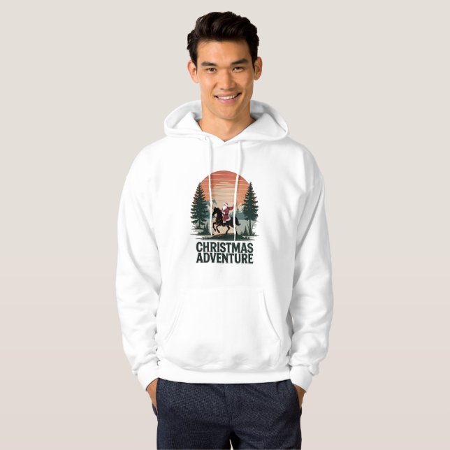 Weihnachts-Sonnenuntergang Hoodie (Vorne ganz)