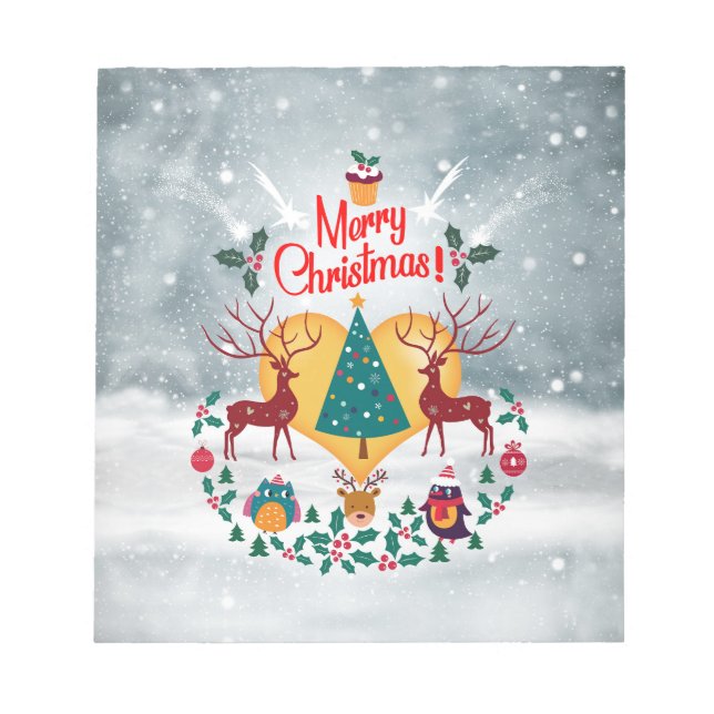 Weihnachts-Soul Ankündigung Postkarte Notizblock (Vorderseite)