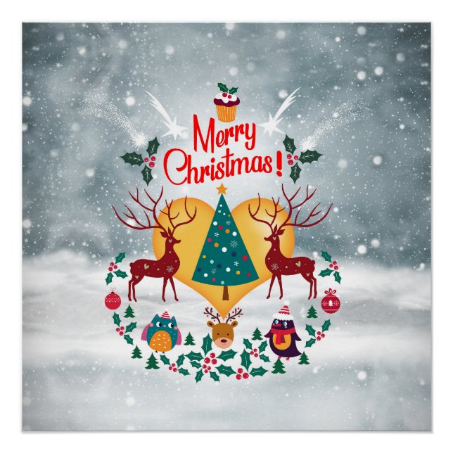 Weihnachts-Soul Ankündigung Postkarte Poster (Vorderseite)