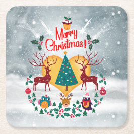 Weihnachts-Soul Rechteckiger Pappuntersetzer