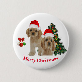 Weihnachts Spaniel Cocker Button