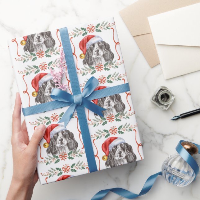 Weihnachts-Spanisch-Dog-Wrapping Paper Geschenkpapier (Schenken)