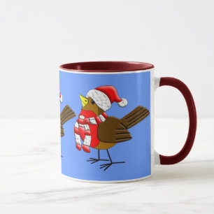Weihnachts Sparrow Niedlicher Spaß Trinken Tasse