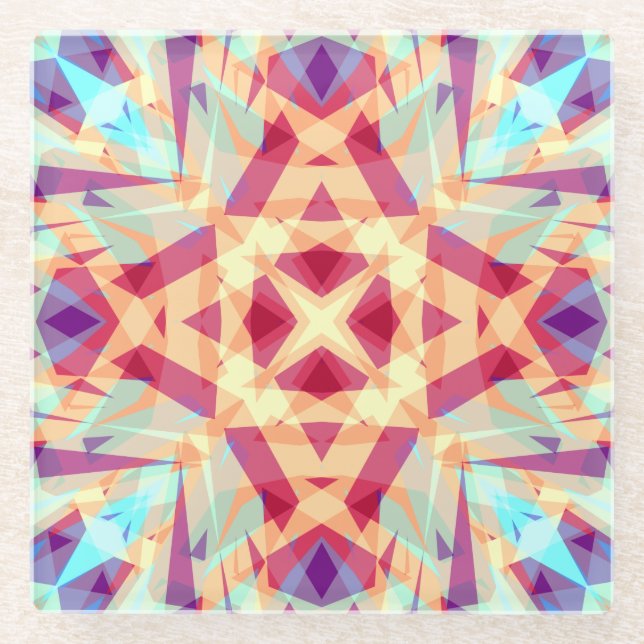 Weihnachts Spaß hell fröhlich Jolly Modernes Muste Glasuntersetzer (Vorderseite)