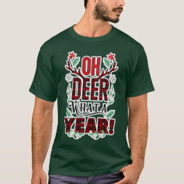 Weihnachts-Spaß OH DEI Was für ein Jahr Kariert T-Shirt