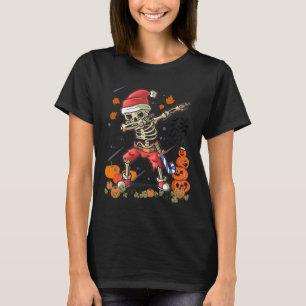 Weihnachts-Spaß Santa Skelett Dabbing Halloween-Ko T-Shirt