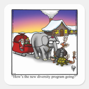 Weihnachts-Spaß-Weihnachtsaufkleber Quadratischer Aufkleber