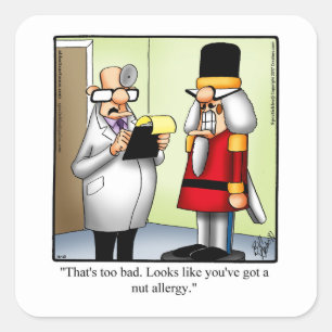 Weihnachts-Spaß-Weihnachtsaufkleber Quadratischer Aufkleber