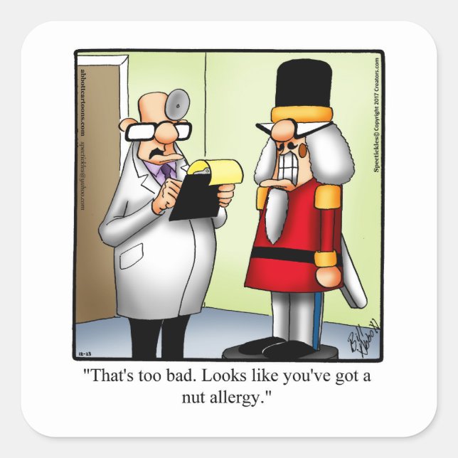 Weihnachts-Spaß-Weihnachtsaufkleber Quadratischer Aufkleber (Vorderseite)