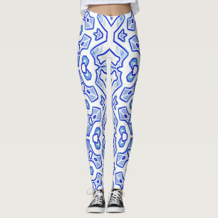Weihnachts Special blue white "Ratti_Creative_Arts Leggings