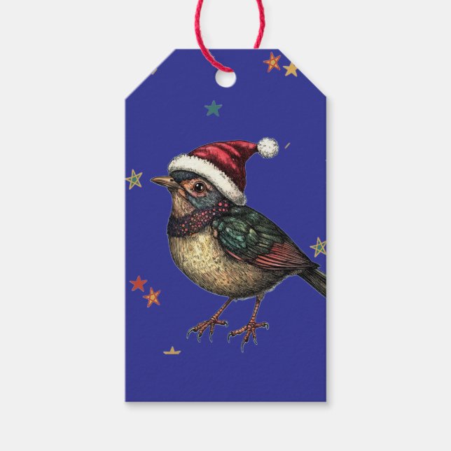 WEIHNACHTS-SPERLING-GESCHENKETIKETT GESCHENKANHÄNGER (Vorderseite)