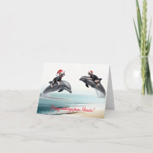 Weihnachts-Sphynx und Dolphin-Karte Karte