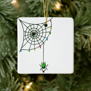 Weihnachts-Spione Web Lights Goth Holiday Keramikornament