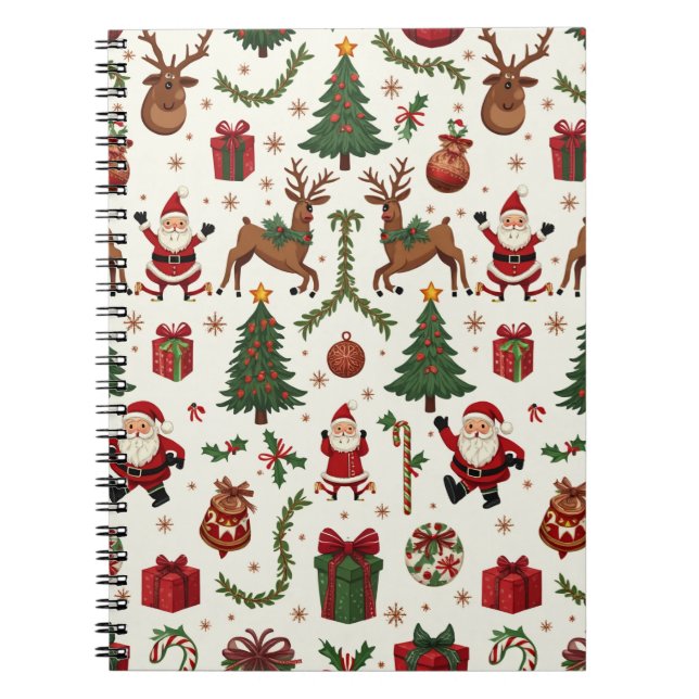 Weihnachts-Spiral-Foto Notebook Notizblock (Vorderseite)