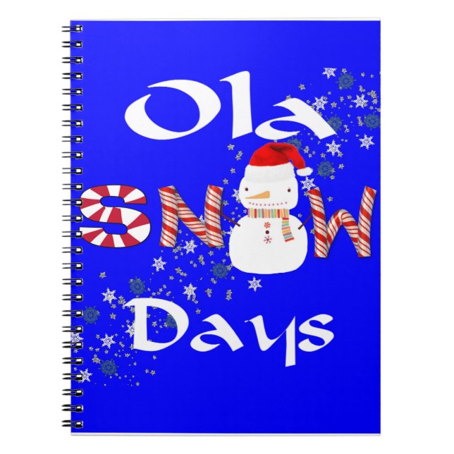 Weihnachts-Spiral Notebook Snowman Notizblock (Vorderseite)