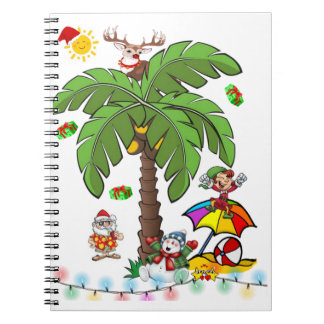 Weihnachts-Spiralblock Santa Claus Beach Bum Notizblock