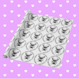 Weihnachts-Split Monogram Geschenkpapier