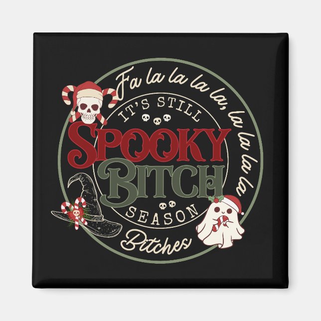 Weihnachts Spooky B Season Magnet (Vorne)