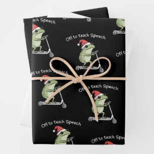 Weihnachts-Sprachetherapeut SLP Kommunikation Geschenkpapier Set